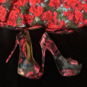 9 West 5” rose Valore heels